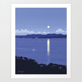 Quiet Moonlit Night (2022) Art Print