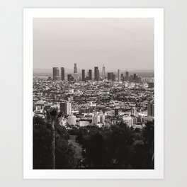 Los Angeles Black and White Art Print