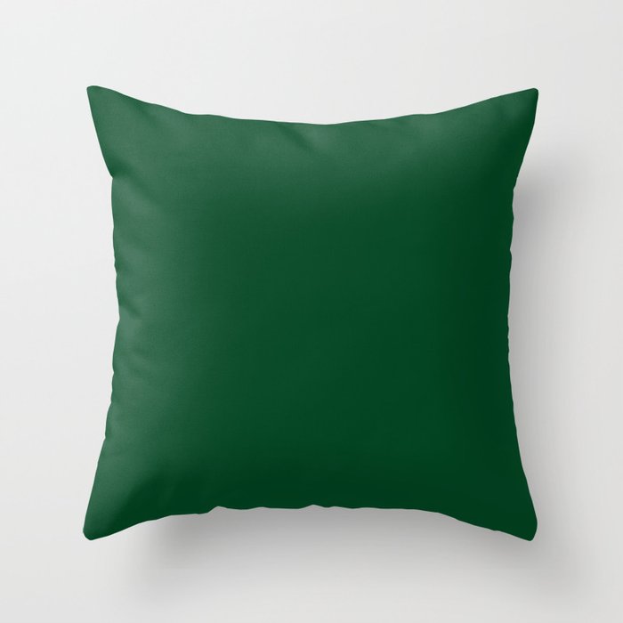 Forest Green (Traditional) - solid color Throw Pillow