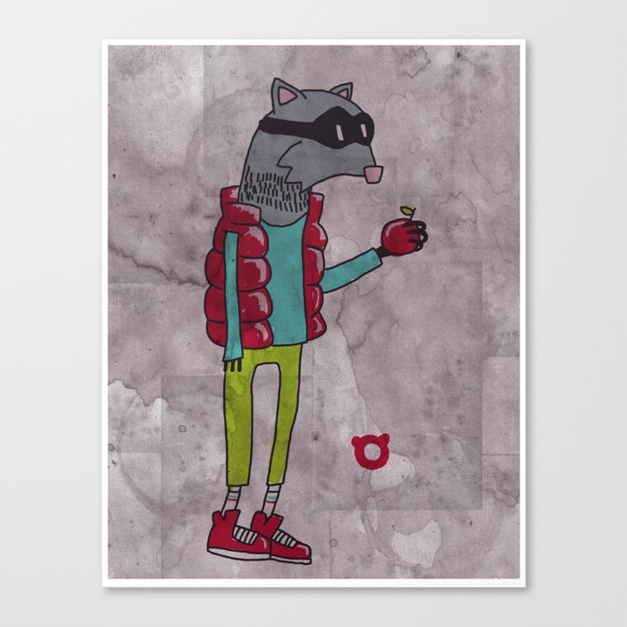 006_raccoon Canvas Print