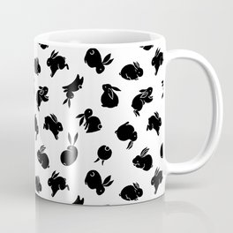 Black Bunny Pattern Coffee Mug