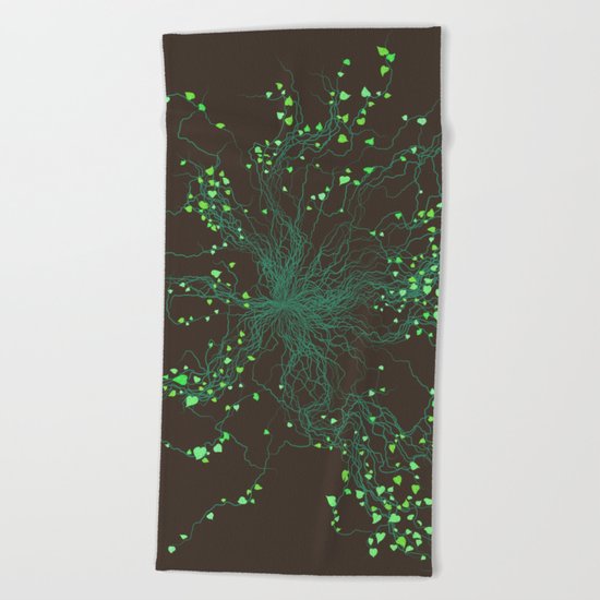 Nature will find a way Beach Towel
