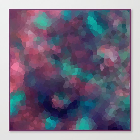 Abstract pattern blue raspberry and turquoise crystals . Canvas Print
