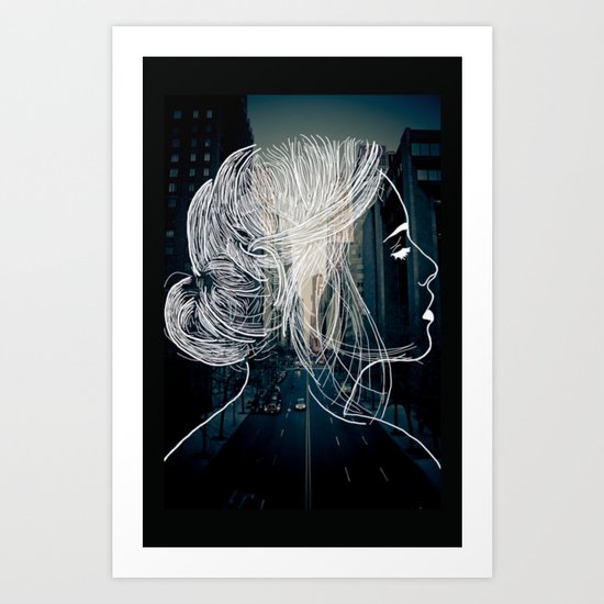 The woman who never sleep Art Print