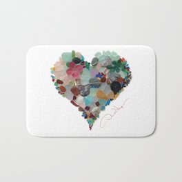 Love -  Sea Glass Heart A Unique Birthday & Father’s Day Gift Badematte | Beautiful Teachers, Valentines Day Adult, My Wedding Shower, Birthday Anniversary, Collage Modern Hip, Friends Girlfriends, Gift Gifts Best, Nature Great Best, Daughters Hip Chic, Hearts Heart Women 