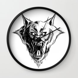 Werewolf Head Wall Clock