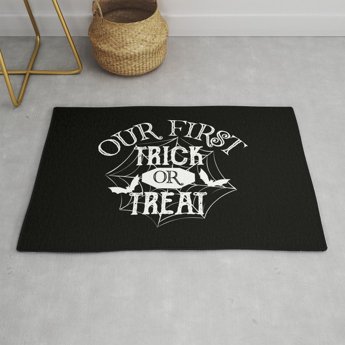 Our First Trick Or Treat Halloween Baby Rug
