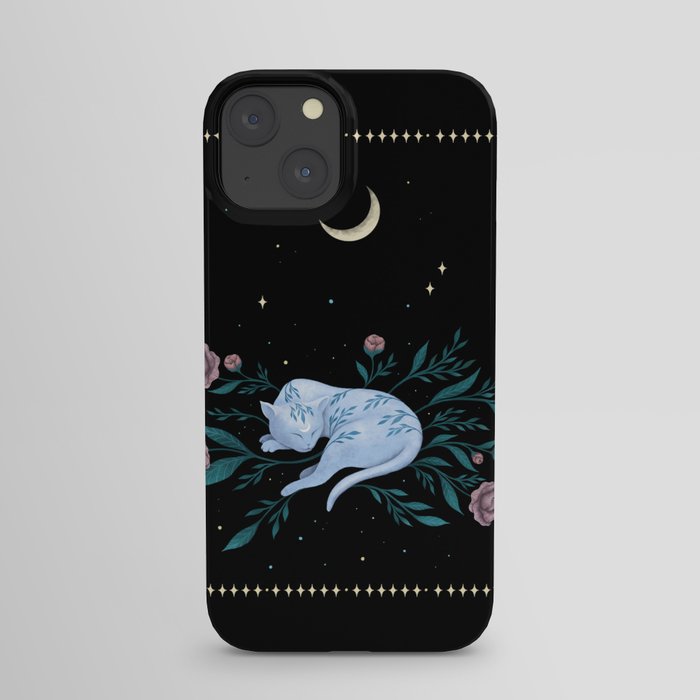 Cat Dreaming of the Moon iPhone Case