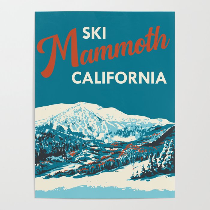 Vintage Mammoth Mountain Ski Poster Poster