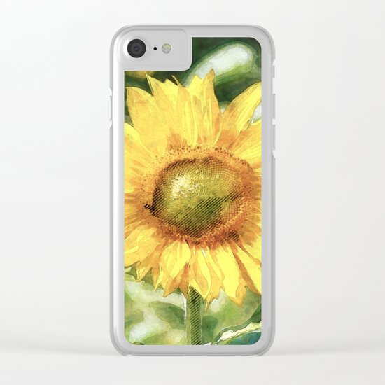 Sunflower Clear iPhone Case