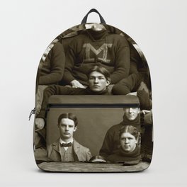 Michigan Wolverines Football Team (1897) Backpack | 1890S, University, Mancave, Michigan, Photo, Teamwork, College, Teams, Black And White, Digital Manipulation 