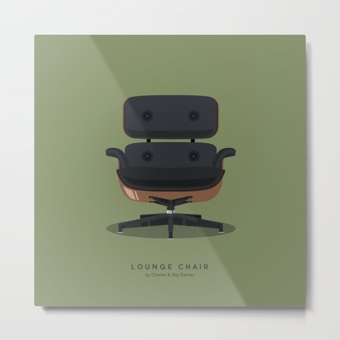 Lounge Chair - Charles & Ray Eames Metal Print