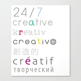 Creative languages Canvas Print