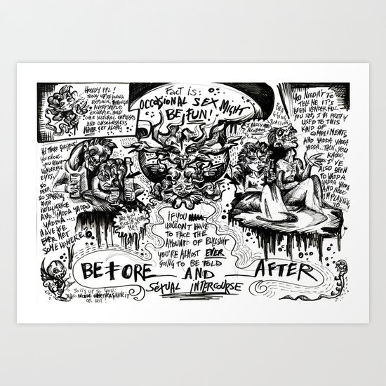 Occasional sex might be fun Art Print