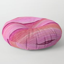 Abstract painting with fuchsia and pink colors Floor Pillow