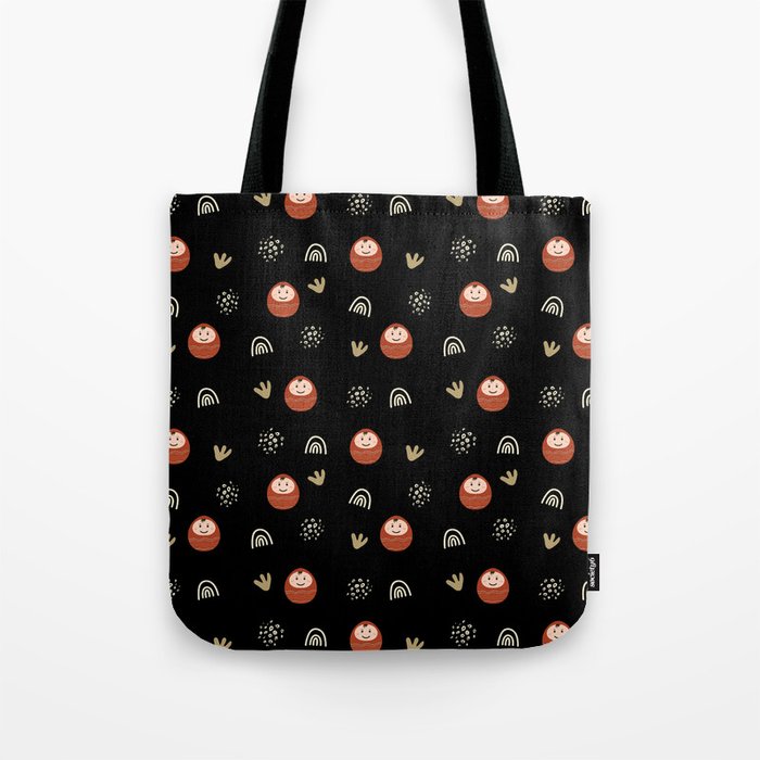 Traditional Doll  black Tote Bag