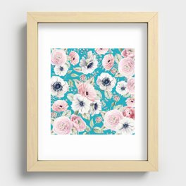 FLOWERS WATERCOLOR 34 Recessed Framed Print