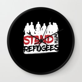 Stand With Refugees Escape Refugees Wall Clock