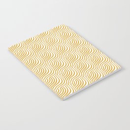 Golden Stripes Shells Pattern Notebook