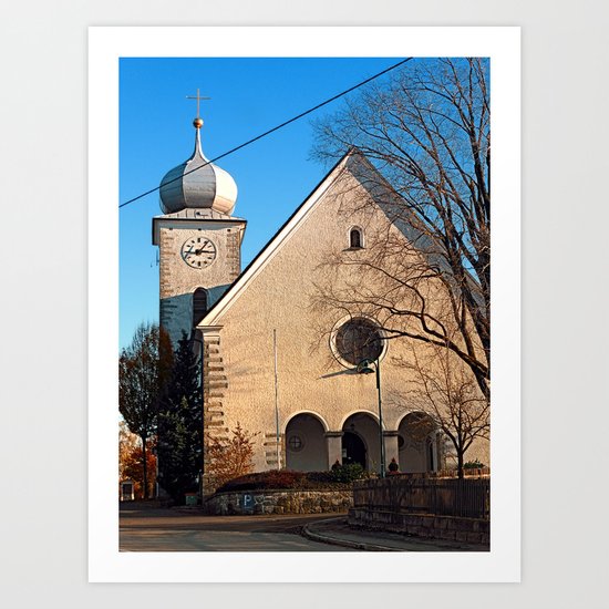 The village church of Klaffer | architectural photography Art Print