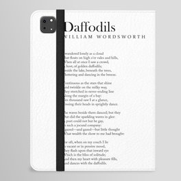 Daffodils - William Wordsworth Poem - Literature - Typography Print 1 iPad Folio Case