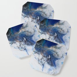 Abstract blue marble Coaster