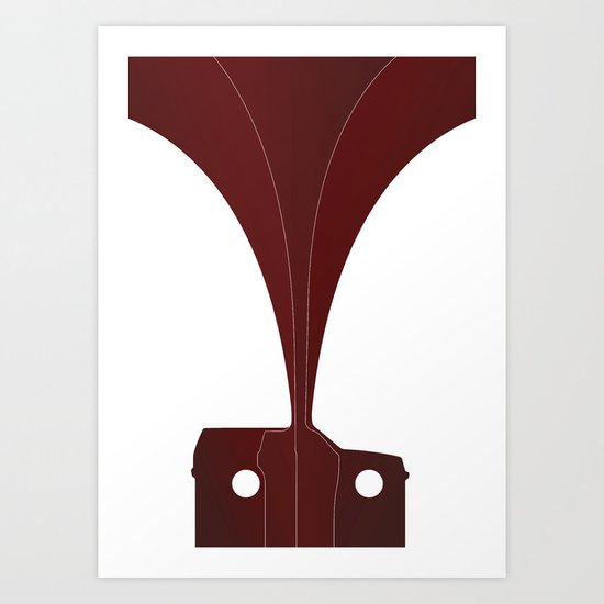 Silhouette Racers - Volvo 240 Wagon Art Print