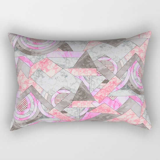 Abstract marble geo 001 Rectangular Pillow