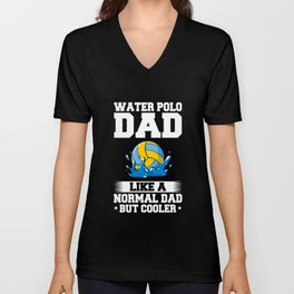 Water Polo Ball Player Cap Goal Game V Neck T Shirt