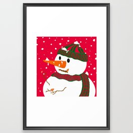 Snowman-Christmas Series Framed Art Print