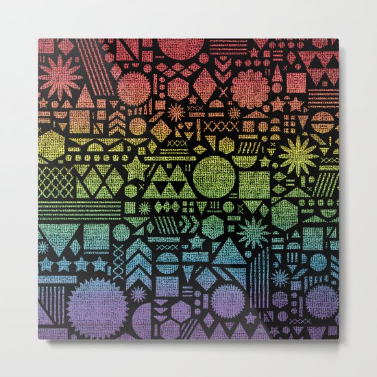 Modern Elements with Spectrum. Metal Print