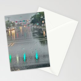 Rainy Traffic Stationery Card