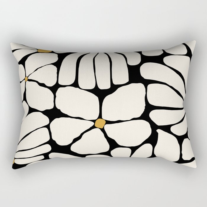 Wild Bloom - neutrals Rectangular Pillow