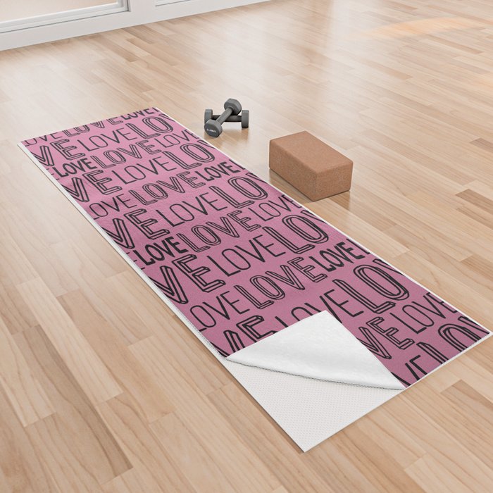 Love lettering Yoga Towel