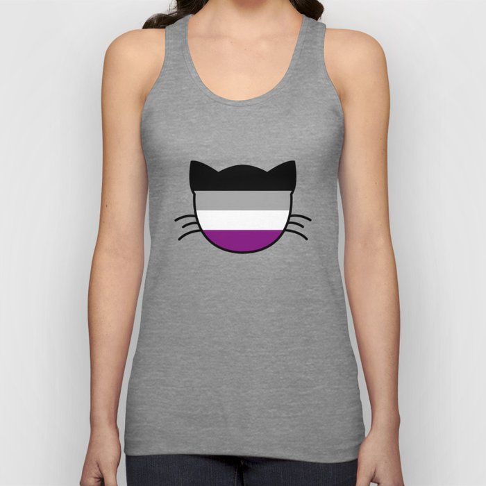 Asexual Flag Cat Tank Top