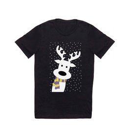 Reindeer in a snowy day (red) T Shirt | Lapland, Reindeer, Deer, Cute, Winter, Graphicdesign, Xmas, Holiday, Christmas, Santa 