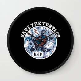 Save The Turtles Wall Clock