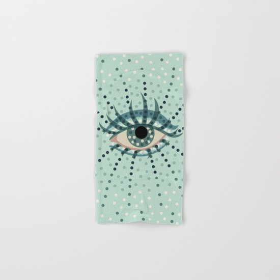 Dots And Abstract Eye Hand & Bath Towel