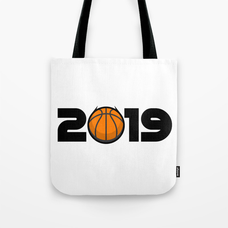 Happy New Year 2019 Basketball Funny Gift Tote Bag By Magnum