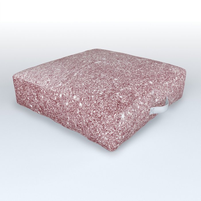 Rose Gold Pink Glitter Pattern Outdoor Floor Cushion