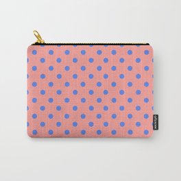 Blue Dots on Pink Polka dots Classic Pattern Carry-All Pouch