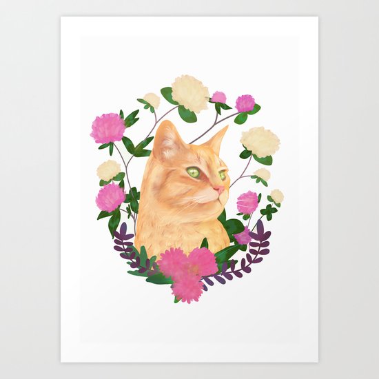 Ginger the Cat Art Print