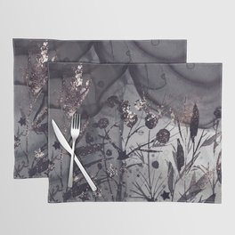 Abstract Midnight Flower Meadow  Placemat
