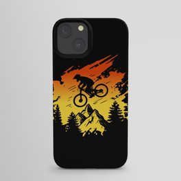 Vintage Downhill Mountain Biker Bicycle iPhone Case