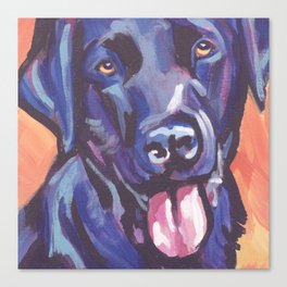 The happy Black Lab Love of My Life -your Labrador dog keeps you smiling! Canvas Print