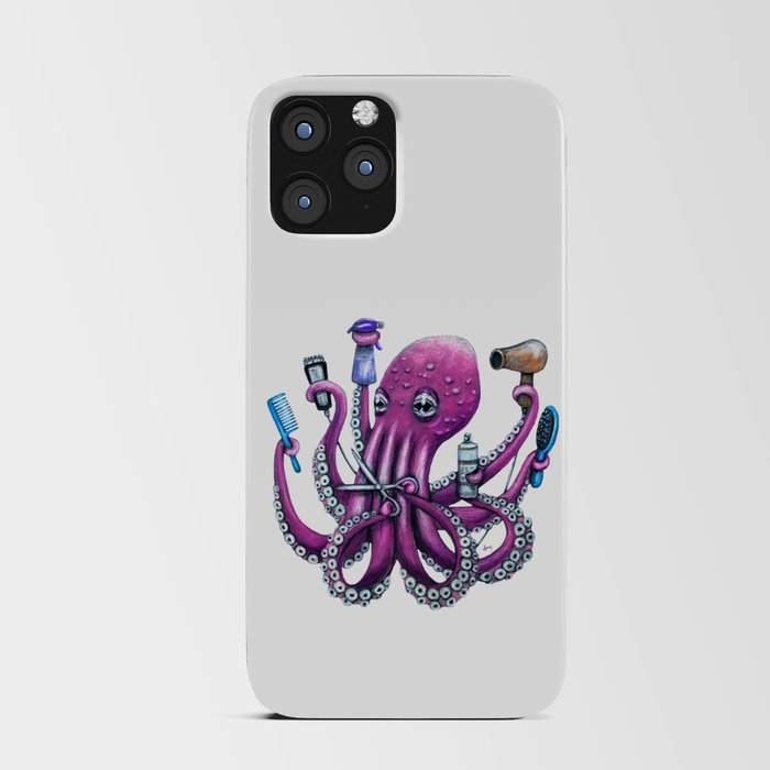 "Octo Stylist" - Octopus Hairdresser iPhone Card Case