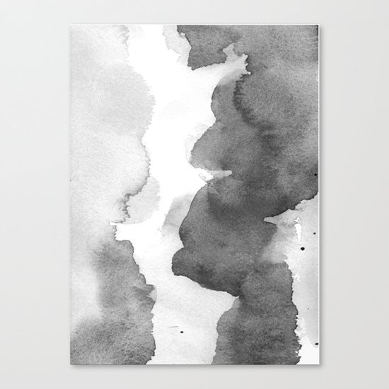 Charcoal (Watercolor blends) Canvas Print