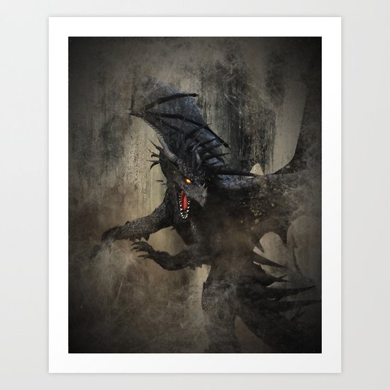 Black Dragon Art Print