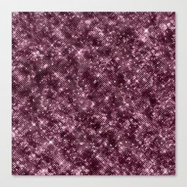 Burgundy Sparkly Glitter Canvas Print