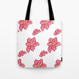 Poinsettia pattern - pink Tote Bag